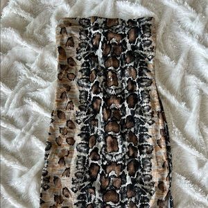 Snakeskin print mini dress